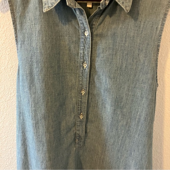 Rag & Bone Sleeveless Denim Shift Dress - Small - Picture 4 of 12
